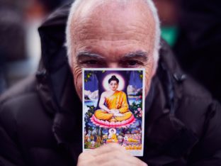 Thaye Dorje, His Holiness the 17th Gyalwa Karmapa, on day two of the 2019 Kagyu Monlam, Bodh Gaya, India, December 2019 (Photo/Tokpa Korlo))