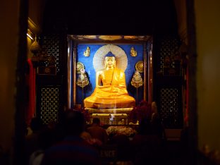 Thaye Dorje, His Holiness the 17th Gyalwa Karmapa, on day two of the 2019 Kagyu Monlam, Bodh Gaya, India, December 2019 (Photo/Tokpa Korlo))