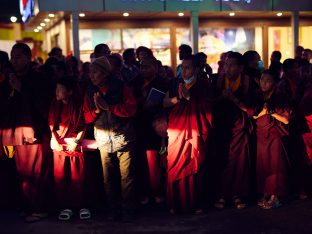 Thaye Dorje, His Holiness the 17th Gyalwa Karmapa, on day two of the 2019 Kagyu Monlam, Bodh Gaya, India, December 2019 (Photo/Tokpa Korlo))