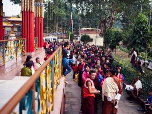 Thaye Dorje, His Holiness the 17th Gyalwa Karmapa, on day two of the 2019 Kagyu Monlam, Bodh Gaya, India, December 2019 (Photo/Tokpa Korlo))