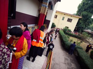 Thaye Dorje, His Holiness the 17th Gyalwa Karmapa, on day two of the 2019 Kagyu Monlam, Bodh Gaya, India, December 2019 (Photo/Tokpa Korlo)