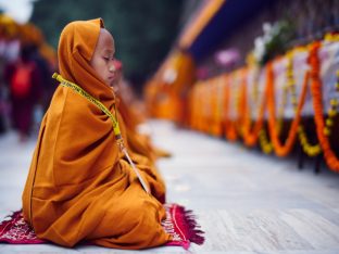 Thaye Dorje, His Holiness the 17th Gyalwa Karmapa, on day two of the 2019 Kagyu Monlam, Bodh Gaya, India, December 2019 (Photo/Tokpa Korlo))