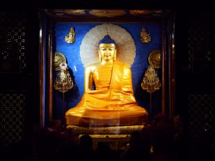 Thaye Dorje, His Holiness the 17th Gyalwa Karmapa, on day two of the 2019 Kagyu Monlam, Bodh Gaya, India, December 2019 (Photo/Tokpa Korlo))