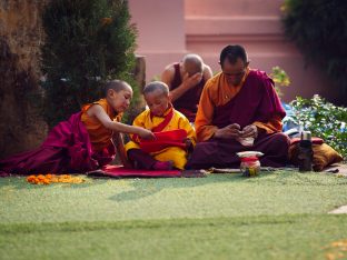 Thaye Dorje, His Holiness the 17th Gyalwa Karmapa, on day three of the 2019 Kagyu Monlam, Bodh Gaya, India, December 2019 (Photo/Tokpa Korlo)