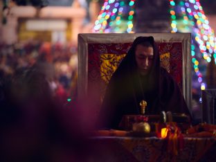 Thaye Dorje, His Holiness the 17th Gyalwa Karmapa, on day three of the 2019 Kagyu Monlam, Bodh Gaya, India, December 2019 (Photo/Tokpa Korlo)