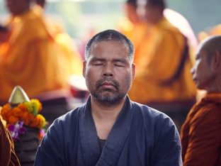 Thaye Dorje, His Holiness the 17th Gyalwa Karmapa, on day three of the 2019 Kagyu Monlam, Bodh Gaya, India, December 2019 (Photo/Tokpa Korlo)