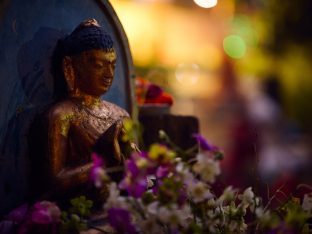 Thaye Dorje, His Holiness the 17th Gyalwa Karmapa, on day three of the 2019 Kagyu Monlam, Bodh Gaya, India, December 2019 (Photo/Tokpa Korlo)