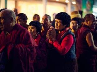 Thaye Dorje, His Holiness the 17th Gyalwa Karmapa, on day three of the 2019 Kagyu Monlam, Bodh Gaya, India, December 2019 (Photo/Tokpa Korlo)