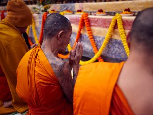 Thaye Dorje, His Holiness the 17th Gyalwa Karmapa, on day three of the 2019 Kagyu Monlam, Bodh Gaya, India, December 2019 (Photo/Tokpa Korlo)