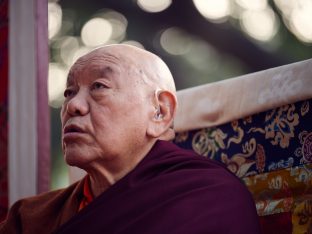 Thaye Dorje, His Holiness the 17th Gyalwa Karmapa, on day three of the 2019 Kagyu Monlam, Bodh Gaya, India, December 2019 (Photo/Tokpa Korlo)