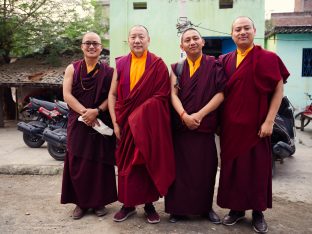 Thaye Dorje, His Holiness the 17th Gyalwa Karmapa, arrives for the Kagyu Monlam 2019. (Photo/Tokpa Korlo))