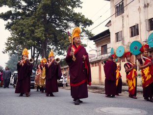 Thaye Dorje, His Holiness the 17th Gyalwa Karmapa, arrives for the Kagyu Monlam 2019. (Photo/Tokpa Korlo))