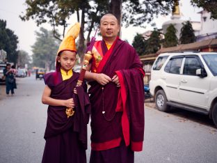 Thaye Dorje, His Holiness the 17th Gyalwa Karmapa, arrives for the Kagyu Monlam 2019. (Photo/Tokpa Korlo))