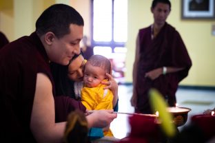 Karmapa, Sangyumla and little Thugsey at KIBI