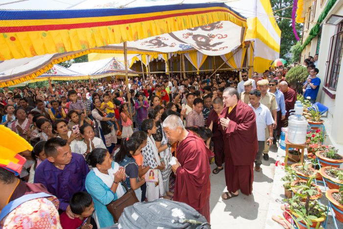 Empowerment of Amitayus, the Buddha of Long Life, given by Thaye Dorje, His Holiness the 17th Gyalwa Karmapa, to over 2,000 people who had travelled from the Himalaya region, India, and around the world. Photo / Magda Jungowska