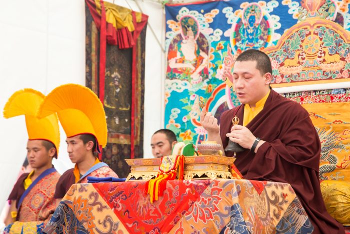 Empowerment of Amitayus, the Buddha of Long Life, given by Thaye Dorje, His Holiness the 17th Gyalwa Karmapa, to over 2,000 people who had travelled from the Himalaya region, India, and around the world. Photo / Magda Jungowska
