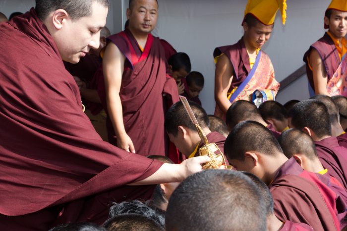 Empowerment of Amitayus, the Buddha of Long Life, given by Thaye Dorje, His Holiness the 17th Gyalwa Karmapa, to over 2,000 people who had travelled from the Himalaya region, India, and around the world. Photo / Magda Jungowska