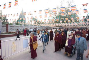 Mipham Rinpoche, Karmapa’s father, arrives at the Kagyu Monlam