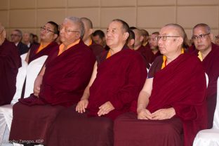 Thaye Dorje, His Holiness the 17th Gyalwa Karmapa, presided over the Third International Karma Kagyu Meeting. Ven. Jigme Rinpoche, General Secretary for Karmapa (left) was among those present.