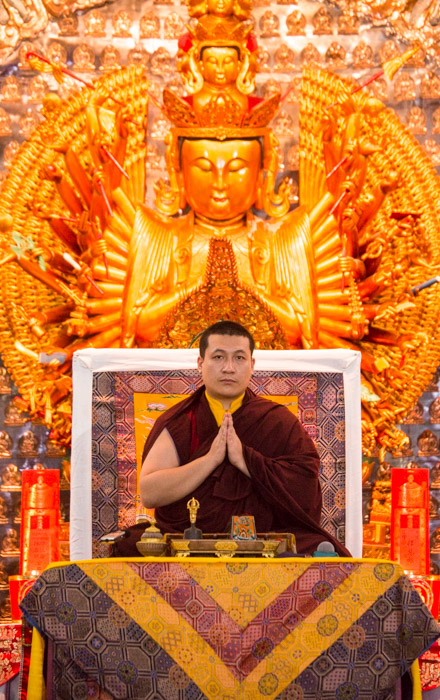 His Holiness Karmapa in Indonesia giving teachings and Buddhist refuge