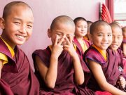 Children in a monastery of Thaye Dorje, His Holiness the 17th Gyalwa Karmapa