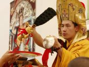 Thaye Dorje, His Holiness the 17th Gyalwa Karmapa giving an empowerment. Photo / Ginger Neumann