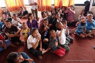 Oral hygiene lessons at the Medical-Dental Camp in Kathmandu