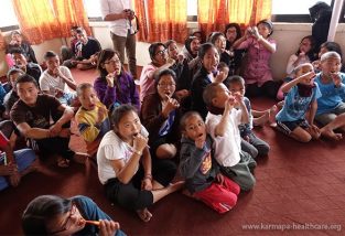 Oral hygiene lessons at the Medical-Dental Camp in Kathmandu