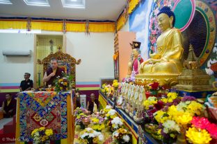 Thaye Dorje, His Holiness the 17th Gyalwa Karmapa, performs a Rabne Puja
