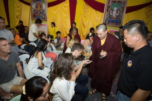 Thaye Dorje, His Holiness the 17th Gyalwa Karmapa, giving an empowerment of Dzambala