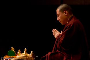 Thaye Dorje, His Holiness the 17th Gyalwa Karmapa, leading the Kagyu Monlam