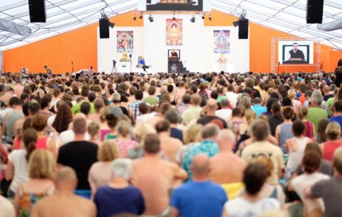 Thaye Dorje, His Holiness the 17th Gyalwa Karmapa, teaching in Europe in 2015. Photo / Jan Sochman