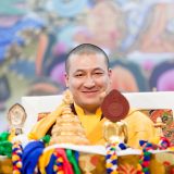 Thaye Dorje, His Holiness the 17th Gyalwa Karmapa teaching on the Bodhisattva Vow in France 2015. Photo / Tokpa Korlo