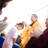 Thaye Dorje, His Holiness the 17th Gyalwa Karmapa giving refuge in France 2015. Photo / Tokpa Korlo