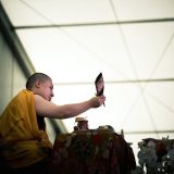 Thaye Dorje, His Holiness the 17th Gyalwa Karmapa, giving the Chenresig empowerment in France 2015. Photo / Tokpa Korlo