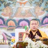 Thaye Dorje, His Holiness the 17th Gyalwa Karmapa, during the Chenresig empowerment in France 2015. Photo / Tokpa Korlo