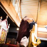 Thaye Dorje, His Holiness the 17th Gyalwa Karmapa, consecrating the Buddha statue in France 2015. Photo / Tokpa Korlo