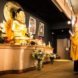 Thaye Dorje, His Holiness the 17th Gyalwa Karmapa, consecrating the Buddha statue in Dhagpo Kagyu Ling in France 2015. Photo / Tokpa Korlo