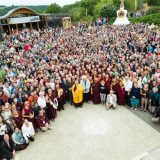 Students and attendees of the course with Thaye Dorje, His Holiness the 17th Gyalwa Karmapa in France 2015. Photo / Tokpa Korlo