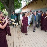 Thaye Dorje, His Holiness the 17th Gyalwa Karmapa, consecrating the grounds of the Europe Center with Lama Ole Nydahl in Germany 2015. Photo / Thule Jug