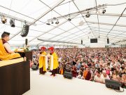 Thaye Dorje, His Holiness the 17th Gyalwa Karmapa, giving the empowerment of White Tara in Germany 2015. Photo / Tokpa Korlo