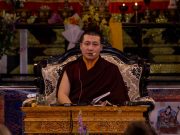 Thaye Dorje, His Holiness the 17th Gyalwa Karmapa, leads tributes to his teacher Kunzig Shamar Rinpoche