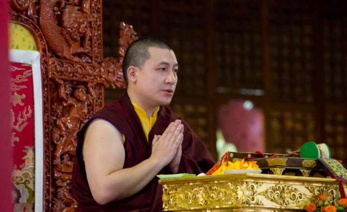 Thaye Dorje, His Holiness the 17th Gyalwa Karmapa, gives the empowerment of Manjusri