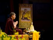 Thaye Dorje, His Holiness the 17th Gyalwa Karmapa, at the Kagyu Monlam in Taiwan. Photo / Thule Jug