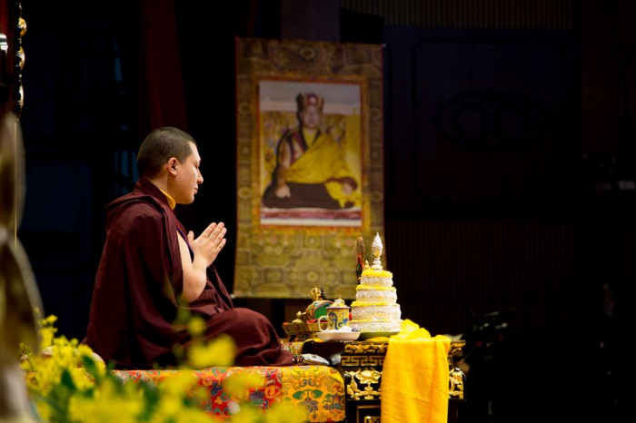 Thaye Dorje, His Holiness the 17th Gyalwa Karmapa, at the Kagyu Monlam in Taiwan. Photo / Thule Jug