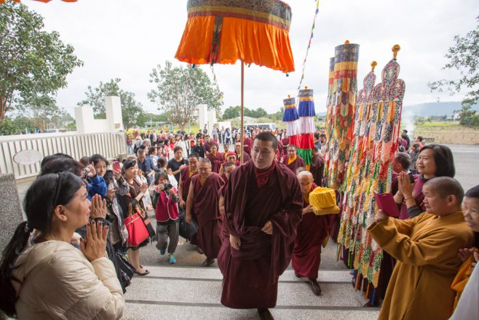 Thaye Dorje, His Holiness the 17th Gyalwa Karmapa, arrives at East Yangpachen Monastery. Photo / Thule Jug