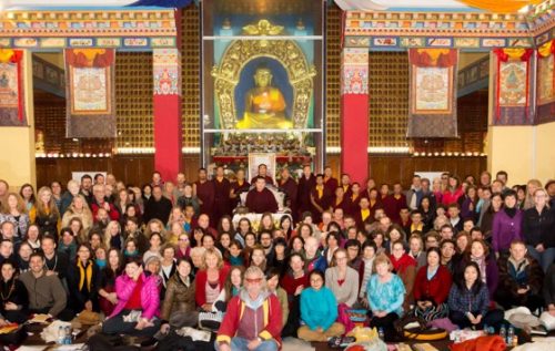 Participants at the public meditation course. Photo / Thule Jug