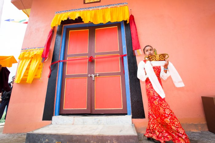 Inauguration of Mani Lhakang in Dotray village in Darjeeling by Thaye Dorje, His Holiness the 17th Gyalwa Karmapa. Photo / Magda Jungowska