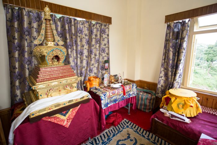 Filling and consecration ceremony of the gold stupa with the relics of His Holiness Kunzig Shamar Rinpoche. Photo / Magda Jungowska