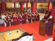 Tribute to Shamar Rinpoche: Concluding speech by Thaye Dorje, His Holiness the 17th Gyalwa Karmapa. Photo / Thule Jug